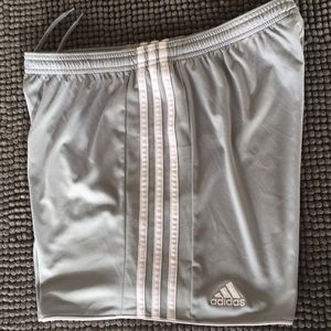 Adidas light blue/gray shorts